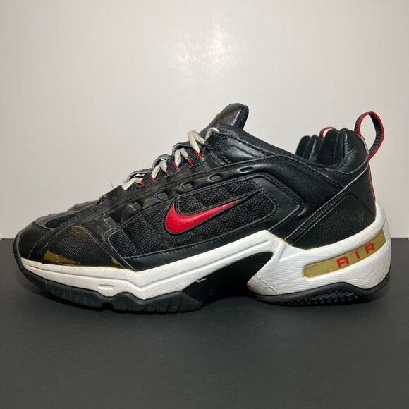 VTG 2003 Mens NIKE Black Leather Athletic Shoes / Size 11 - Picture 3 of 9